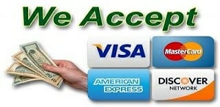 We Accept Cash, Debit, & Credit Cards